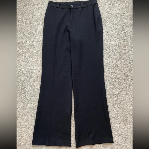 Nanette Lepore Wide Leg Trousers Dress Pants Black Women’s Size 8 Flare - Picture 2 of 11